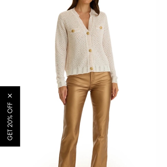 The Noli Shop Aria Bootcut Metallic Denim